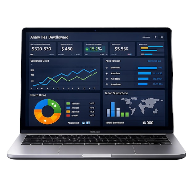 Дашборд фінансів на екрані